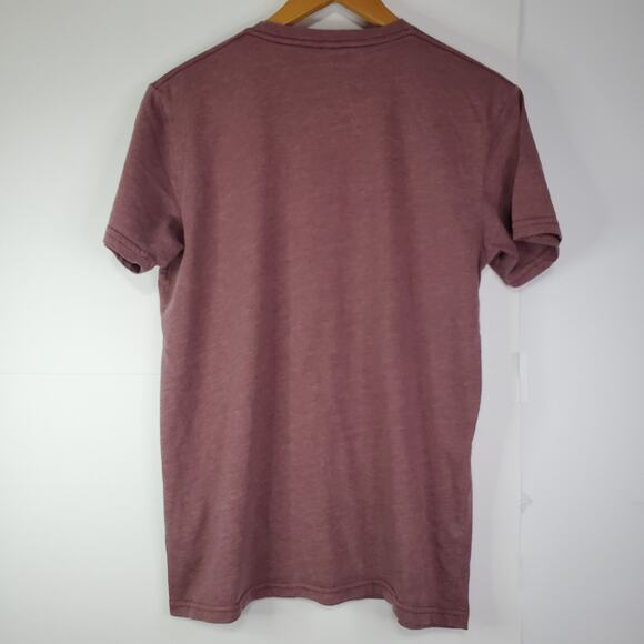 Volcom Men's Maroon Red Crew Neck Short Sleeve Casual Skate Shirt Sz M - Picture 2 of 6